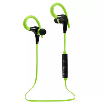 Bluetooth Sport Headset met Oorhaak - Groen