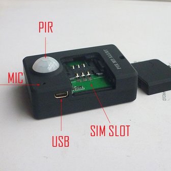 Afluisterapparaat - GSM spy bug met bewegingsdetectie