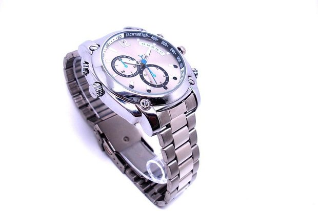 Spy horloge 8gb -zilverkleurig met metalen band