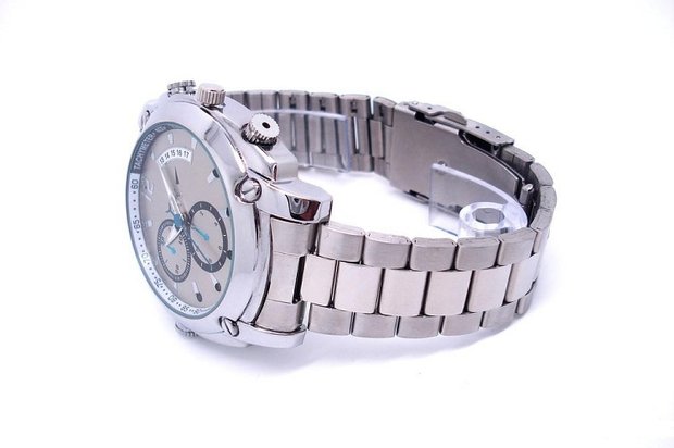 Spy horloge 8gb -zilverkleurig met metalen band