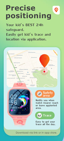 Kinder GPS horloge 4G  - SOS, bellen en videobellen